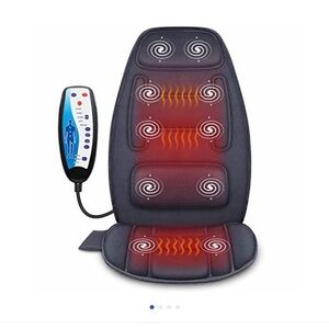 Black Massage Seat Cushion with Heat